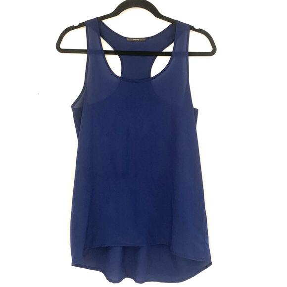 Soprano Tank Top Women Small Navy Blue Racerback Sleeveless Scoop Neck Pullover - Picture 1 of 9